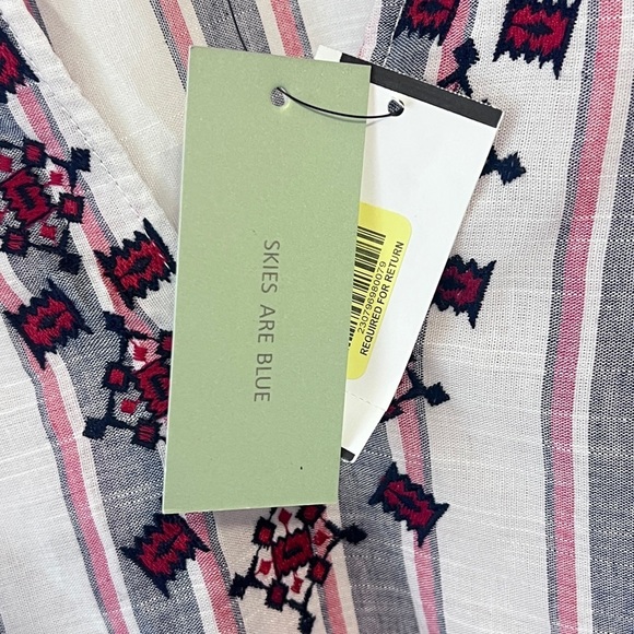 FINAL PRICE NWT Skies are Blue Embroidered Blouse - Picture 5 of 7